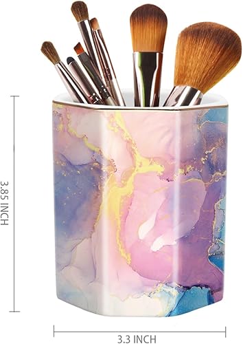 Vista 67 de WAVEYU - Portalápices bonito para escritorio, decoración de escritorio para niñas y mujeres Flor negra