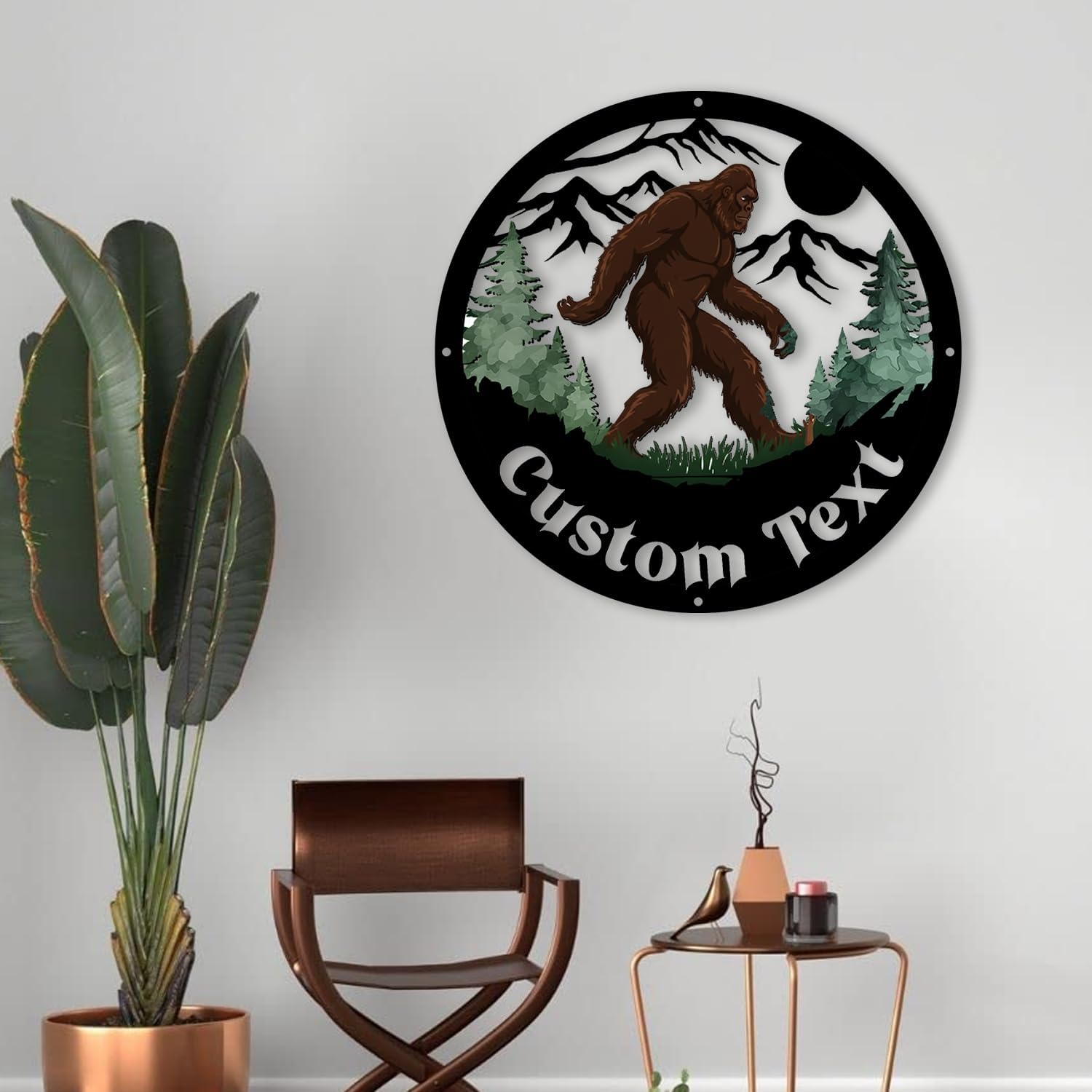 Colorful Big Foot Sasquatch Gifts, Custom Signs Outdoor Metal, Sasquatch Garden Statue Ornament Gifts Decorations for Dad/Men, Perfect for Garden, Patio, Lawn Decor