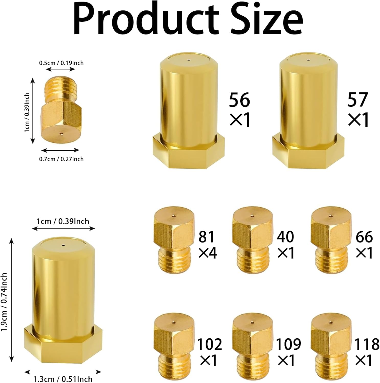 GRLP5 Range Natural Gas to Propane LP Conversion Kit, Brass, Compatible with Frigidaire replace A22390101 316243720 316243721 316243723 4980407 AP7213138