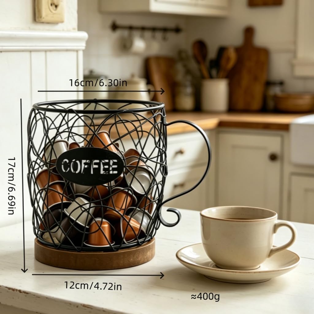 Rustics Iron And Coffee Container For Space Saving
