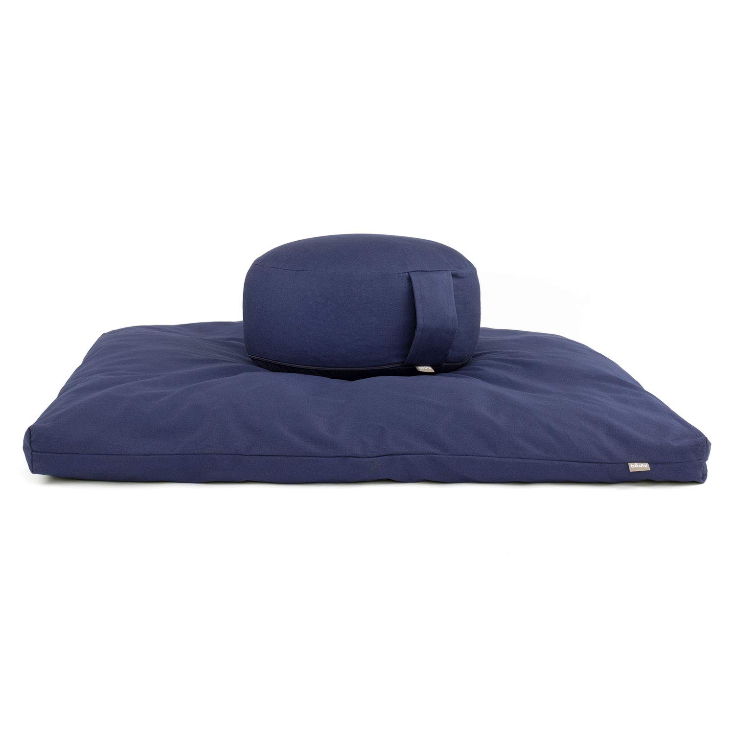 Bodhi Rondo Kit de méditation Eco avec coussin de méditation et zabuton, Bleu foncé (épeautre)