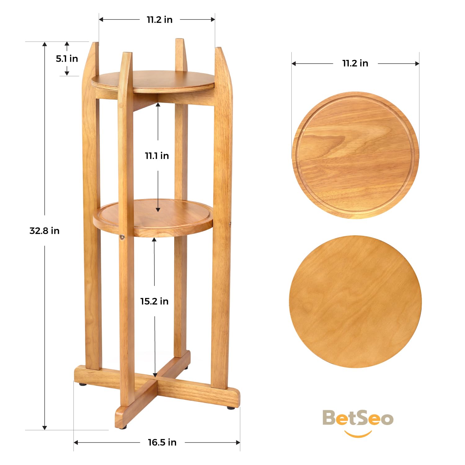 Support En Bois Pour Distributeur De Boissons - Base Ronde Stable - Idéal Pour Fontaine à Eau, Thé, Cocktails - Décoration Pratique