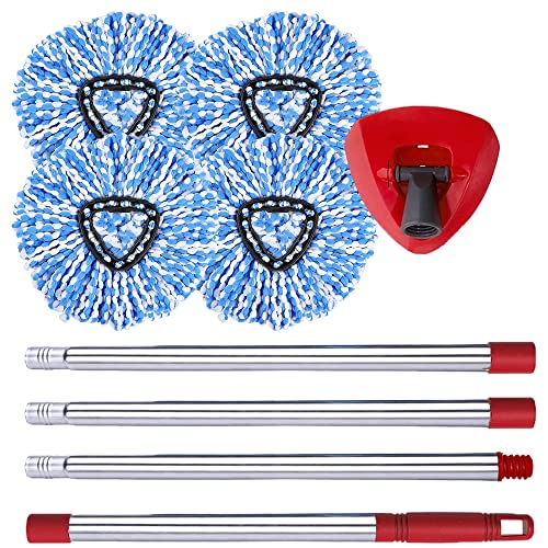 ANREKEYH Spin Mop Replace Head, Base, Handle Compatible with O