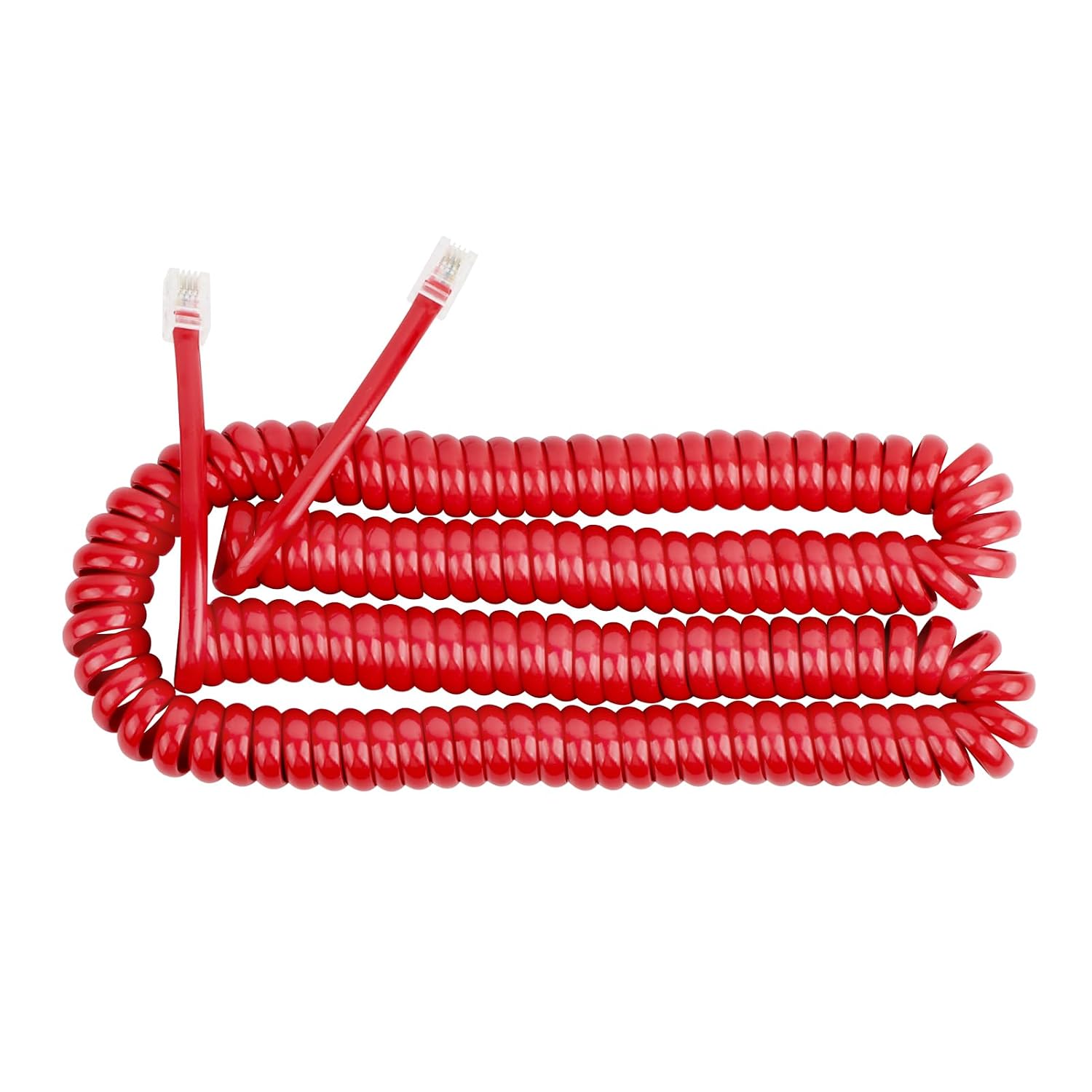 Uvital 1 Pack 16FT White Extra Long Phone Handset Cord(Coiled Length 2FT), Phone Cord for Landline, RJ9 Telephone Cords for Landline Phones