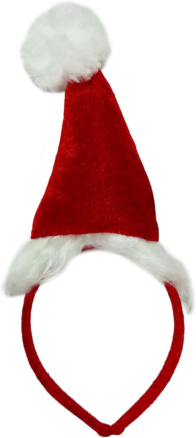 Plush Santa Hat Headband miniatura 1