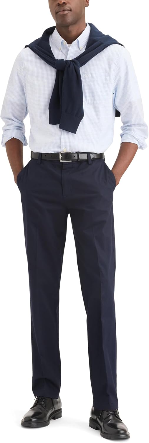 Dockers Mens Classic Fit Long Sleeve Signature Iron Free Shirt with Stain Defender