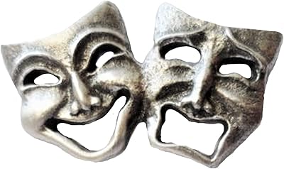 1000 Flags Sock & Buskin Comedy & Tragedy Theatre Pewter Pin Badge