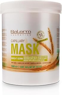 SALERM - Nourishing Hair Mask - 1000 ml - with Wheat Germ - for Dry and Damaged Hair - Deep Hair Hydration - Shine and Brightness - Hair Strengthening