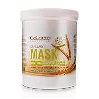Vista 1 de Salerm - Máscara Capilar Nutritiva - 1000 ml - con Germen de Trigo - para Cabello Seco y Dañado - Hidratación Profunda del Cabello - Brillo