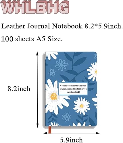 Miniatura 2 de Diario motivacional de cuero, regalo inspirador, diario con forro inspirador, cuaderno de tapa dura de cuero para escribir cuaderno A5 (ve con