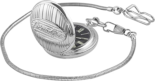 Miniatura 6 de Realpoo Fathers Personalized Engraved Quartz Pocket Watch, Engraved Dad, Grandpa for Father and Grandpa,Men's Quartz Pocket Watch with Chain