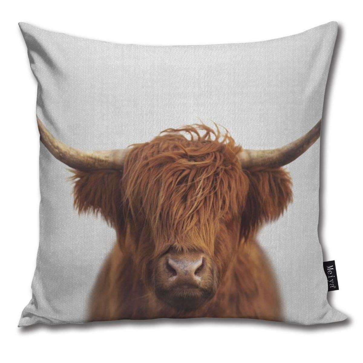 Highland cow colorful Home Decorative Throw Pillow Case Cushion Cover for Gift Home Couch Bed Car 18" x18"