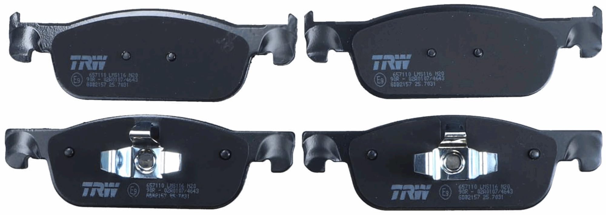 Plaquettes De Frein AV TRW GDB2157 - Compatible Renault Clio IV, Dacia Sandero, Etc. (Kit 4)