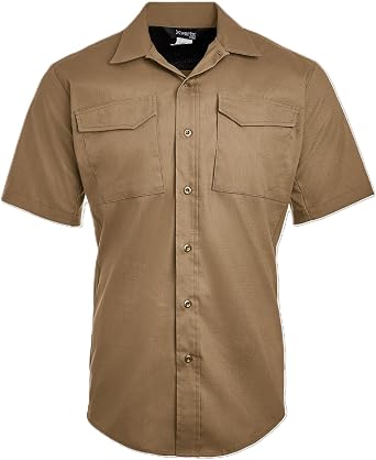 Vertx Phantom Flex Shirt - Short Sleeve Mens Durable Utilitarian Button-Down Work Shirt, Stretch Fabric, Chest Pockets