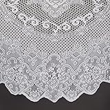Juvale Round Lace Tablecloth with Elegant Floral Patterns for Birthday Parties, Weddings, Dining Room Tables, White (150cm) - Image 7