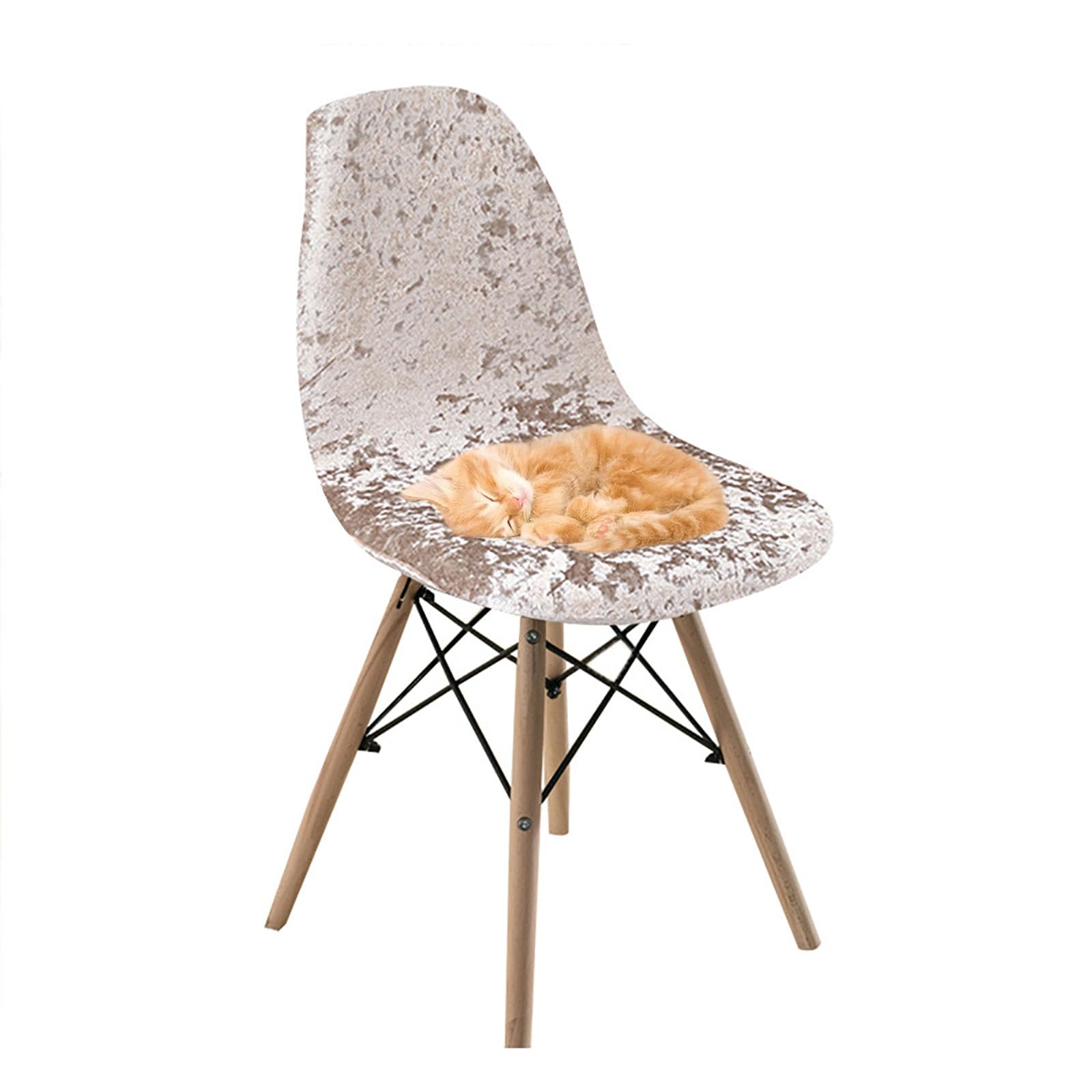 Housses de chaise en velours gold de haute qualité pour une décoration style années 50