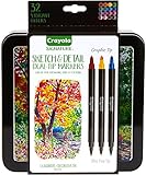 Crayola Sketch & Detail Dual-Tip Markers, 16 Count, Gift