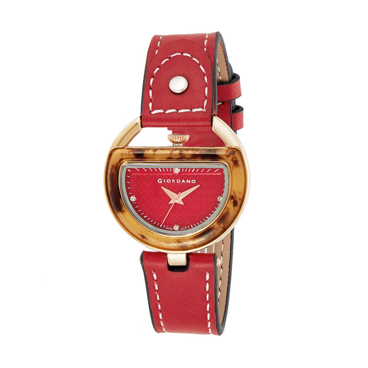 Giordano Analog Watch for Women | Leather Strap with D Shape Design Ladies Wrist Watch - C2148 (B07M9NV1LD) Amazon Price History, Amazon Price Tracker