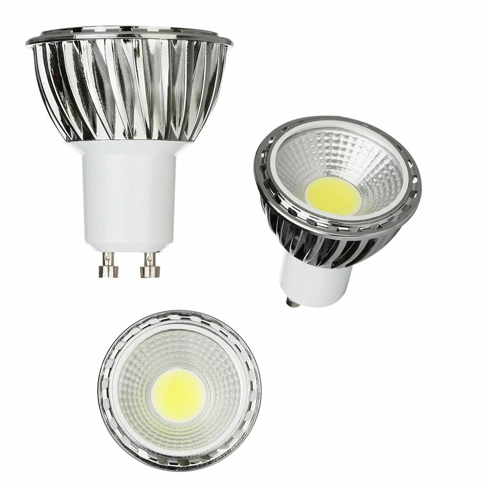 KJXP, Lot de 10 ampoules LED COB AC85-265 V GU10 5 W for éclairage domestique(Warm White)