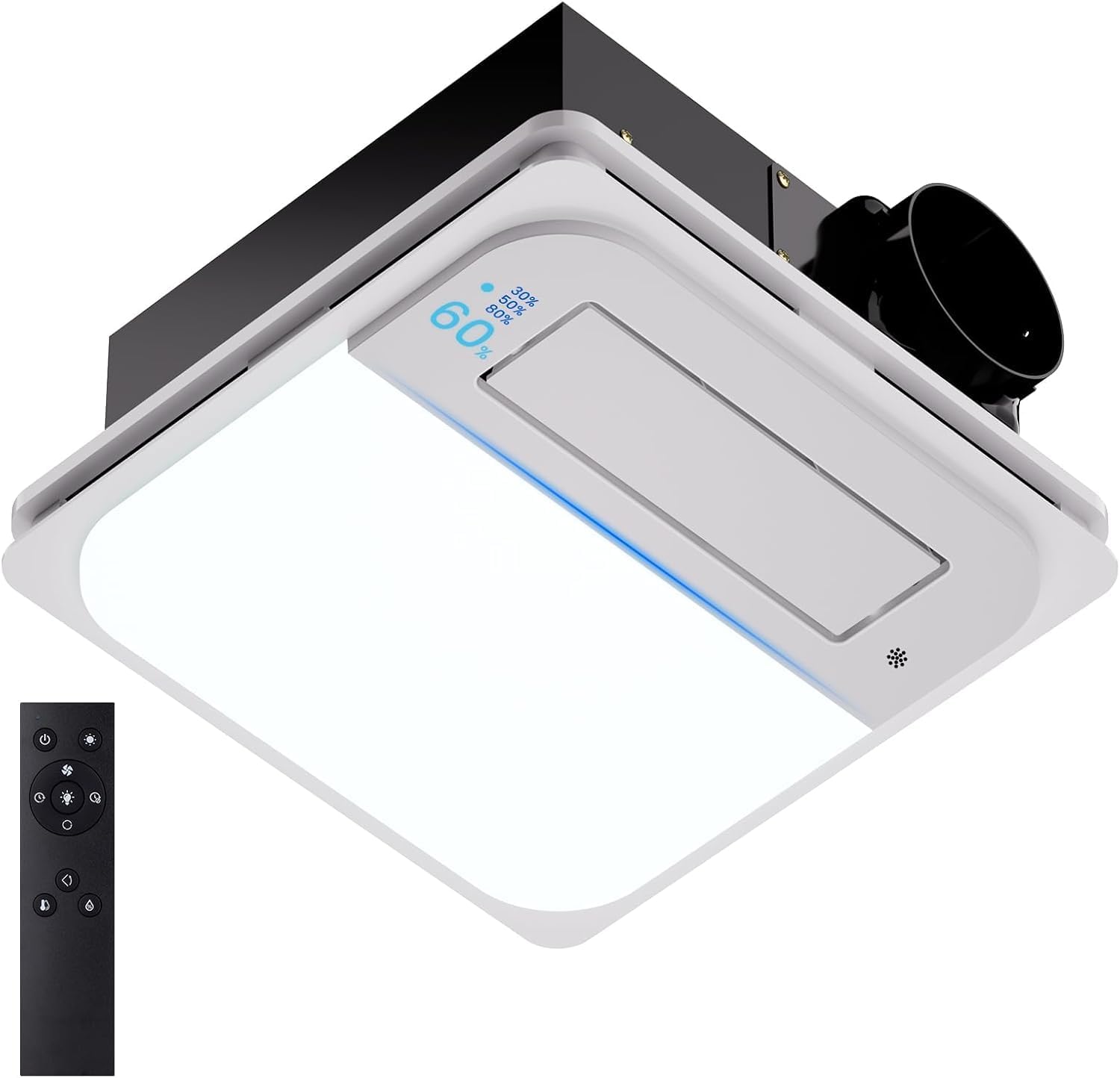 Oeukas 5-in-1 Bathroom Fan with Heater & Light