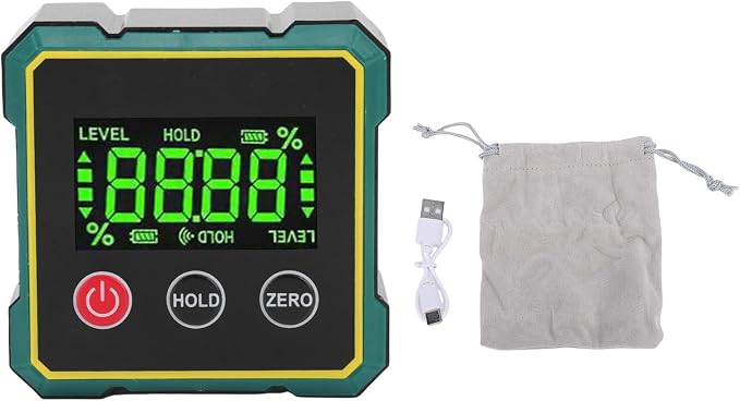 Medidor digital de ángulo con pantalla LCD y base magnética miniatura 5