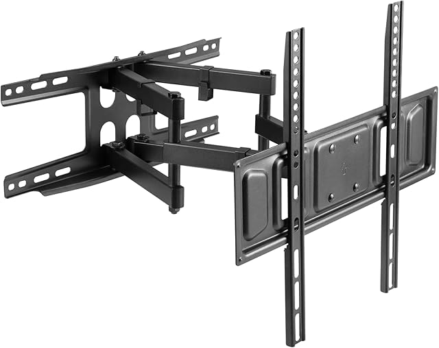 TV Wall Mount,Tilt and Swivel TV Mount for 37-80 Inch LCD, LED, OLED Flat& Curved TVs VESA 600x400mm up to 40KG FULL-MOTION TV Bracket with Strong Double Arms