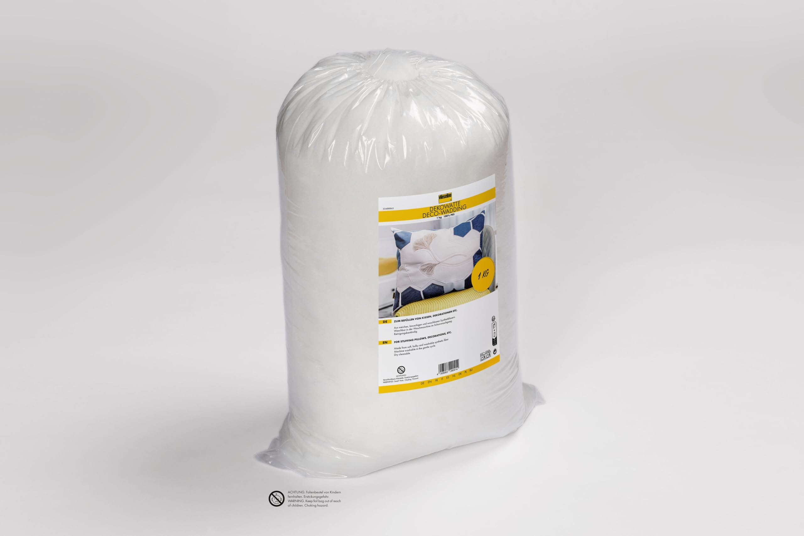 Vlieseline Dekowatte (1000g weiß) Dekowatte für Kissen und Stofftiere