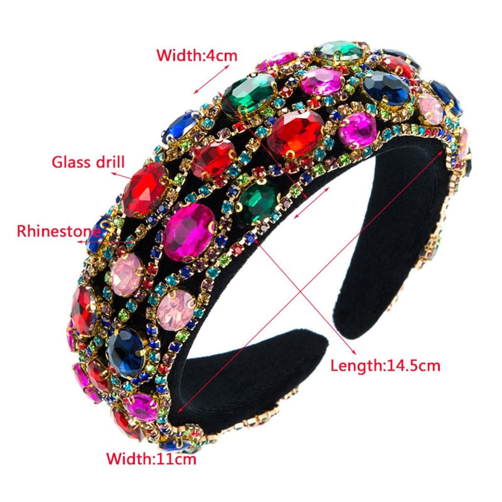 Hair Bands Baroque Diamond Encrusted Chain Accessories High Cranial Top Jewelry image 5
