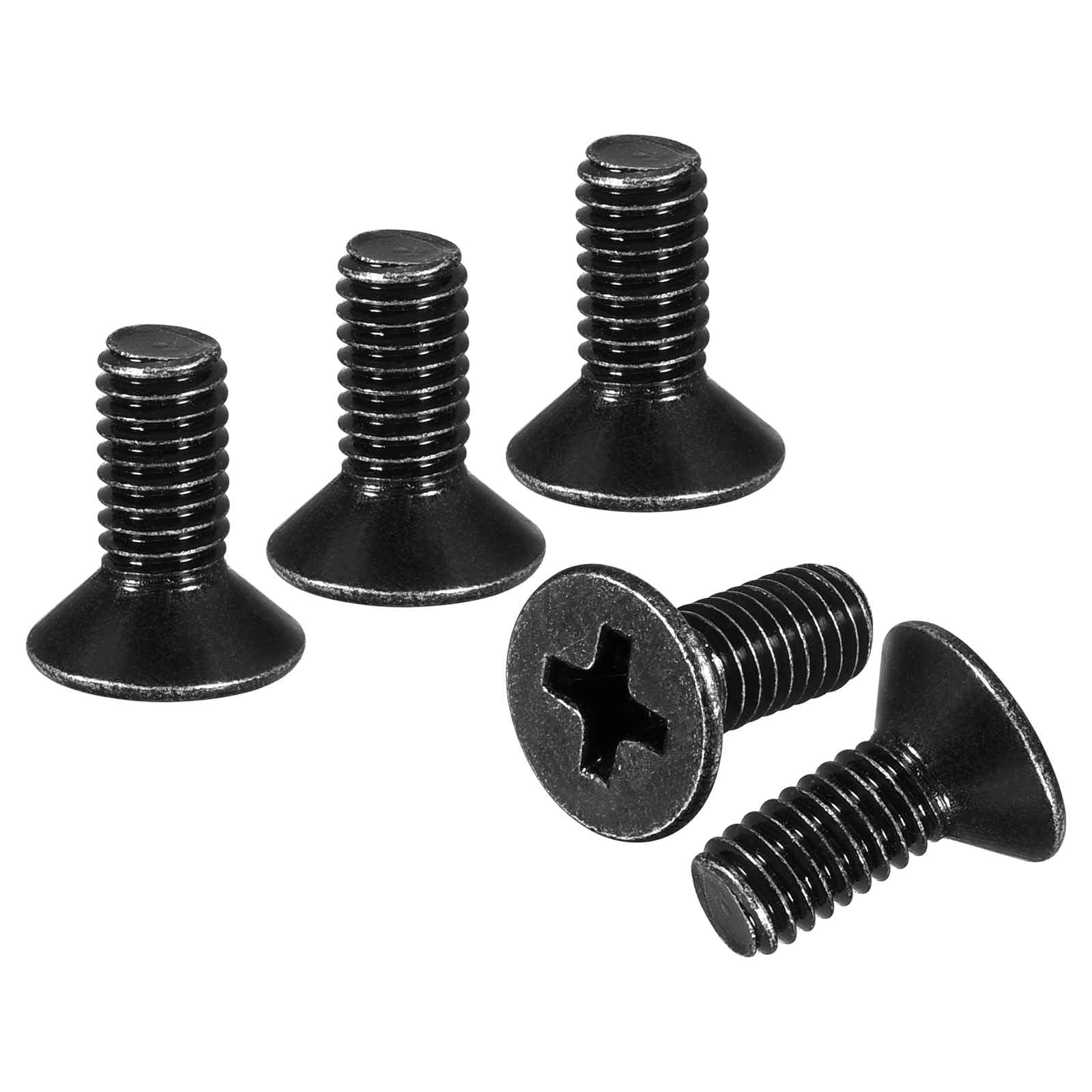 DTGN M4-0.7x10 Flat Head Countersunk Machine Screws - 50pcs - Good for Furniture and Machinery - 304 Stainless Steel Phillips Machine Screws Bolts - Black Oxide Finish โ image 1