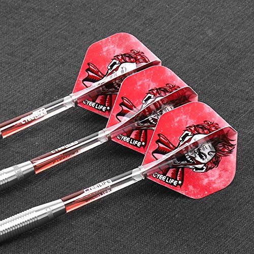 Foto von CyeeLife 48Stück Dart Flights in verschiedenen Motiven,Zubehör für Darts