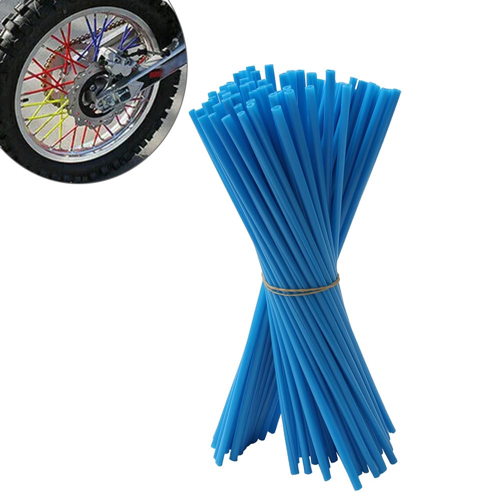 GZYF 1 Pack Spoke Wrap Spoke Skins Covers Wheel Spoke Wraps Light Blue For 19 to 21 inch spoked wheels