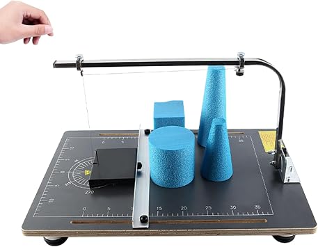 Hot Wire Foam Cutter, Electric Foam Cutting Machine with Adjustable Temperature and Angle, Desktop Cutting Tool for Webbing, Nylon