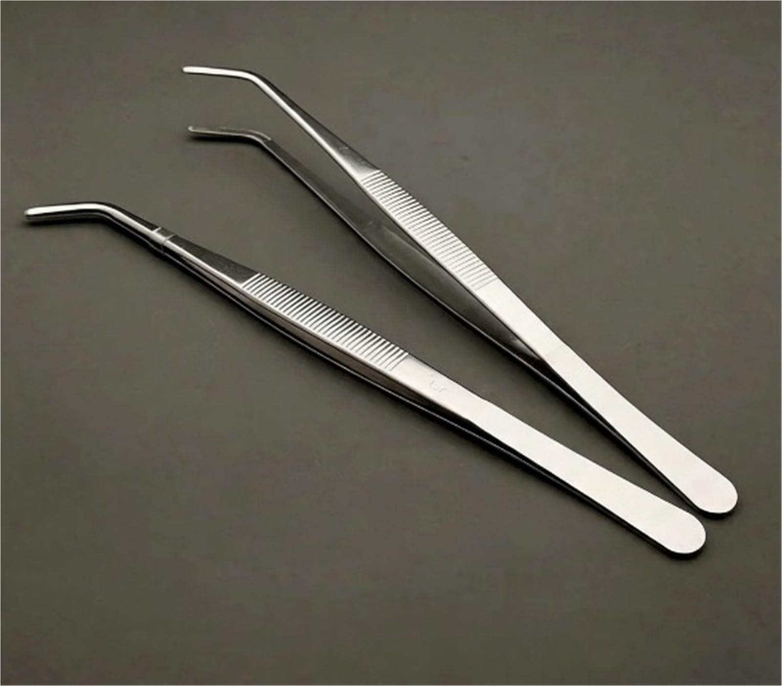 5pcs/10pcs Curved Tweezer 12.5/14/16/18/20/25/30cm Thicken Medical Surgical Tweezer for Laboratory(20cm 5pcs)