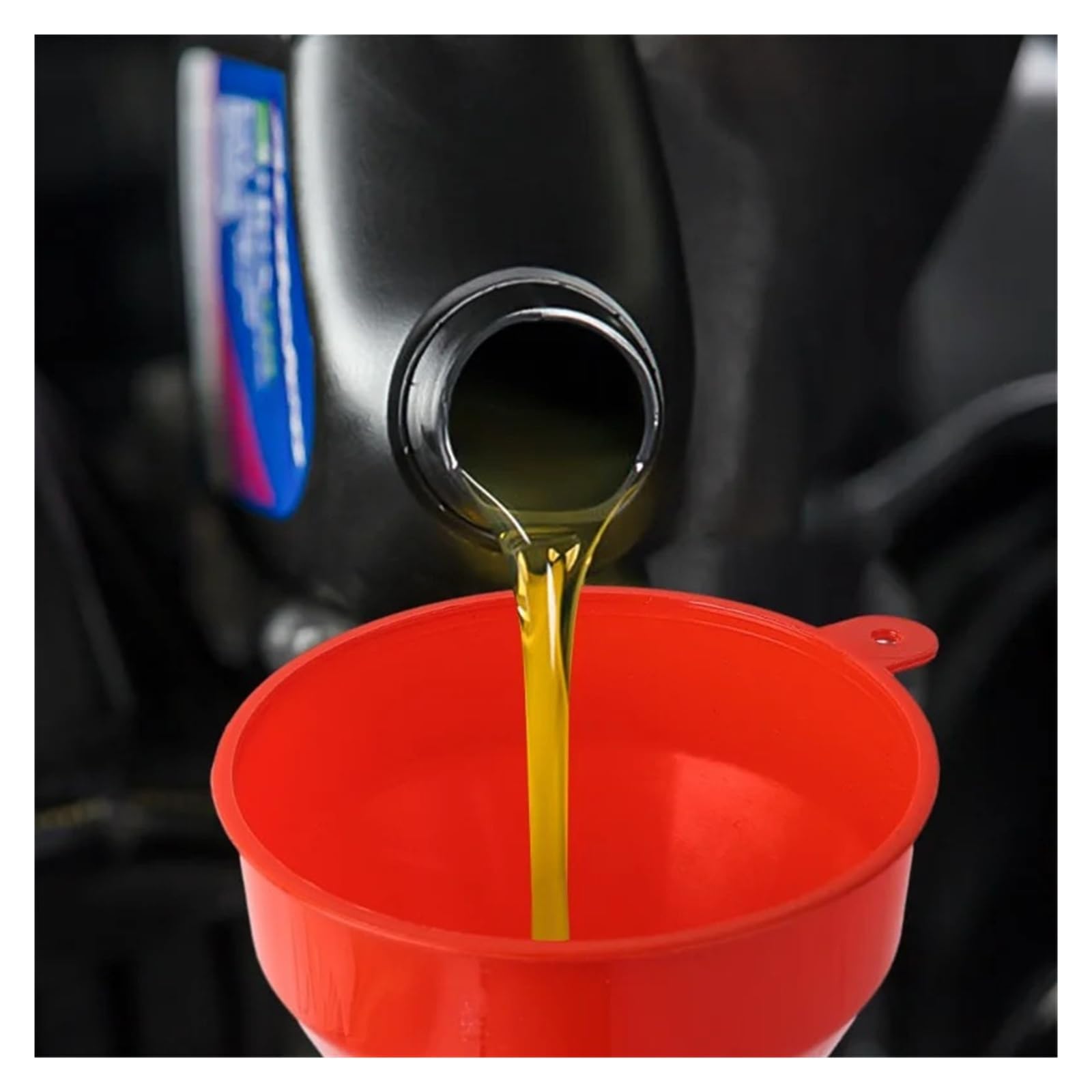 Imbuto telescopico per auto, tubo staccabile, strumento per il rifornimento di olio e gas | rosso