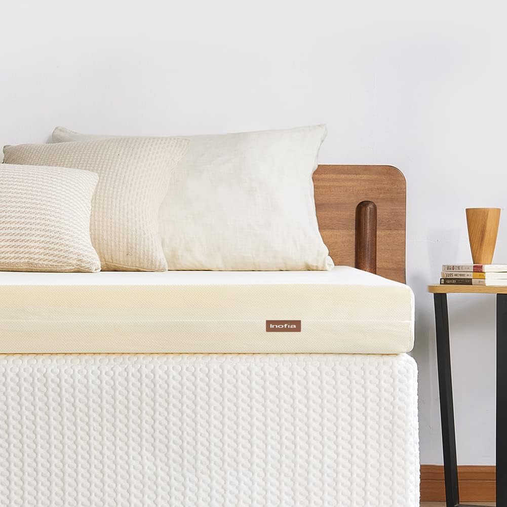 Inofia Sleep Memory Foam King Mattress Topper,Indulgent Comfort with