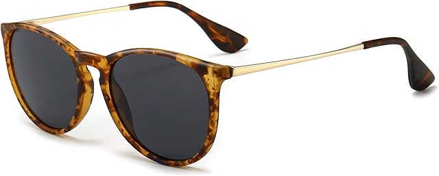 SUNGAIT Vintage Round Sunglasses for Women Classic Retro Designer Style Ladies Sunglasses