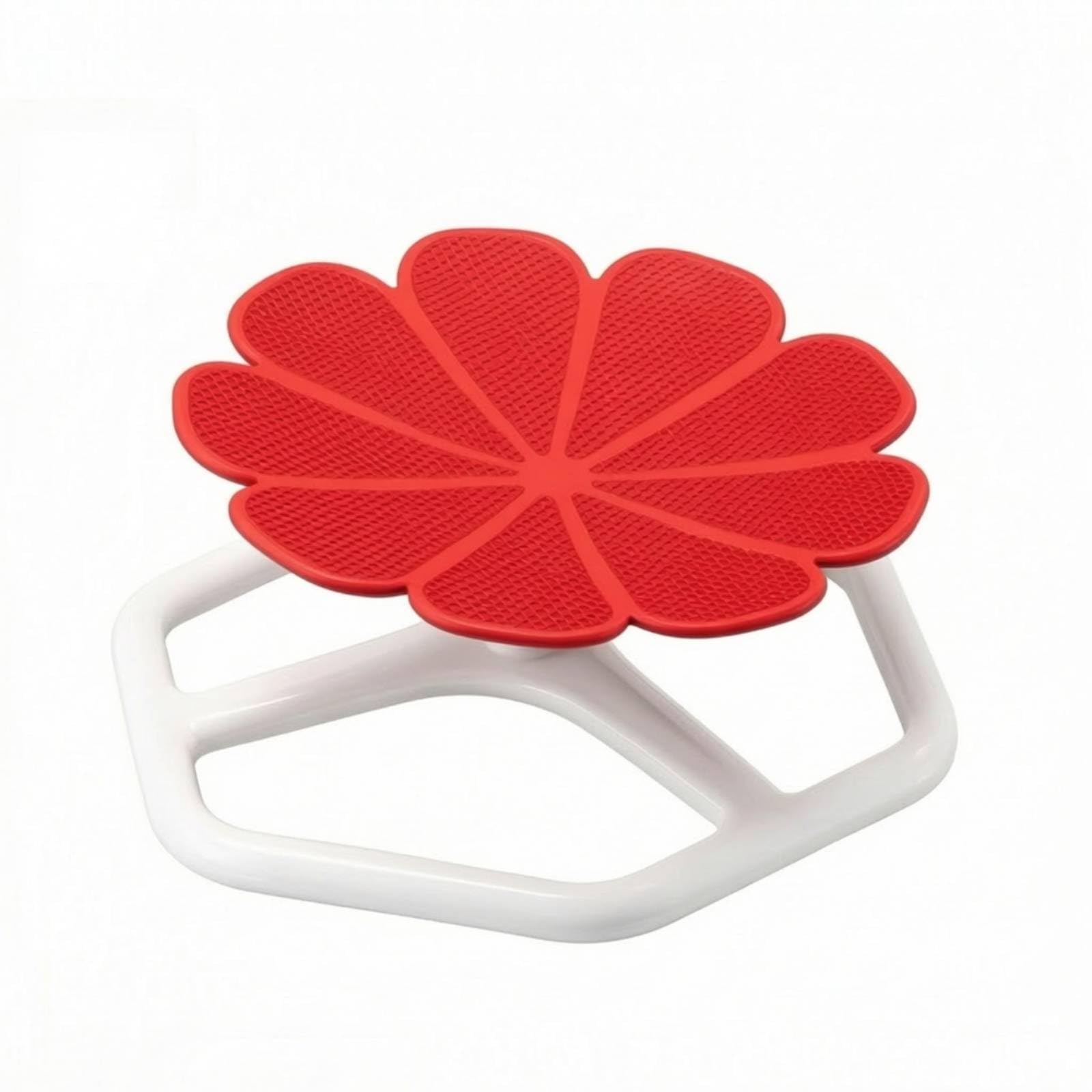 Sedia Sensoriale con Seduta a Fiore Sicura Sedile Girevole Divertente Giocattolo per Scuola Della'infanzia, Rosso