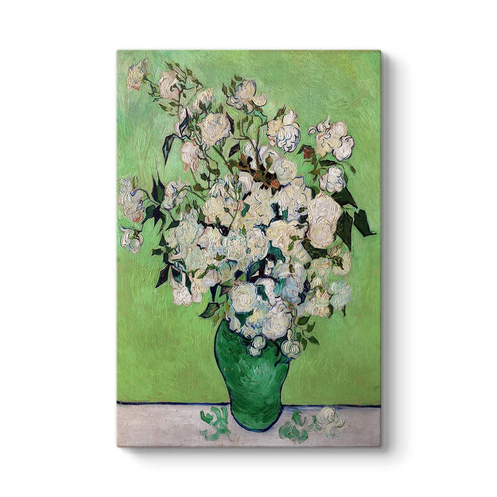 tabloshop Vincent Van Gogh - Vazoda Beyaz Güller 30 x 45
