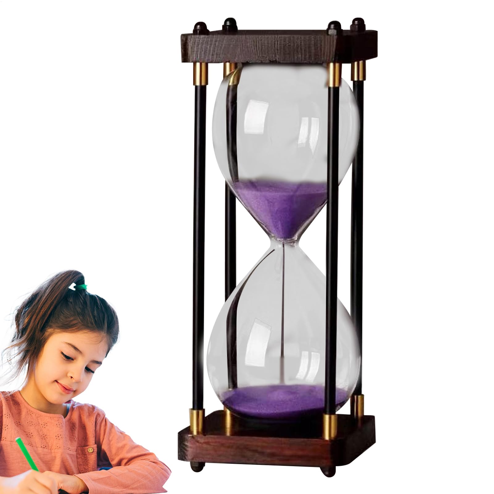 Vintage -, 60 -minütige Sanduhrglas Retro Sand Timer | Multifunktional 60 -minütiges Sanduhr -Timer, Vintage Sanduhr für Home Workplace Schreibtischdekoration