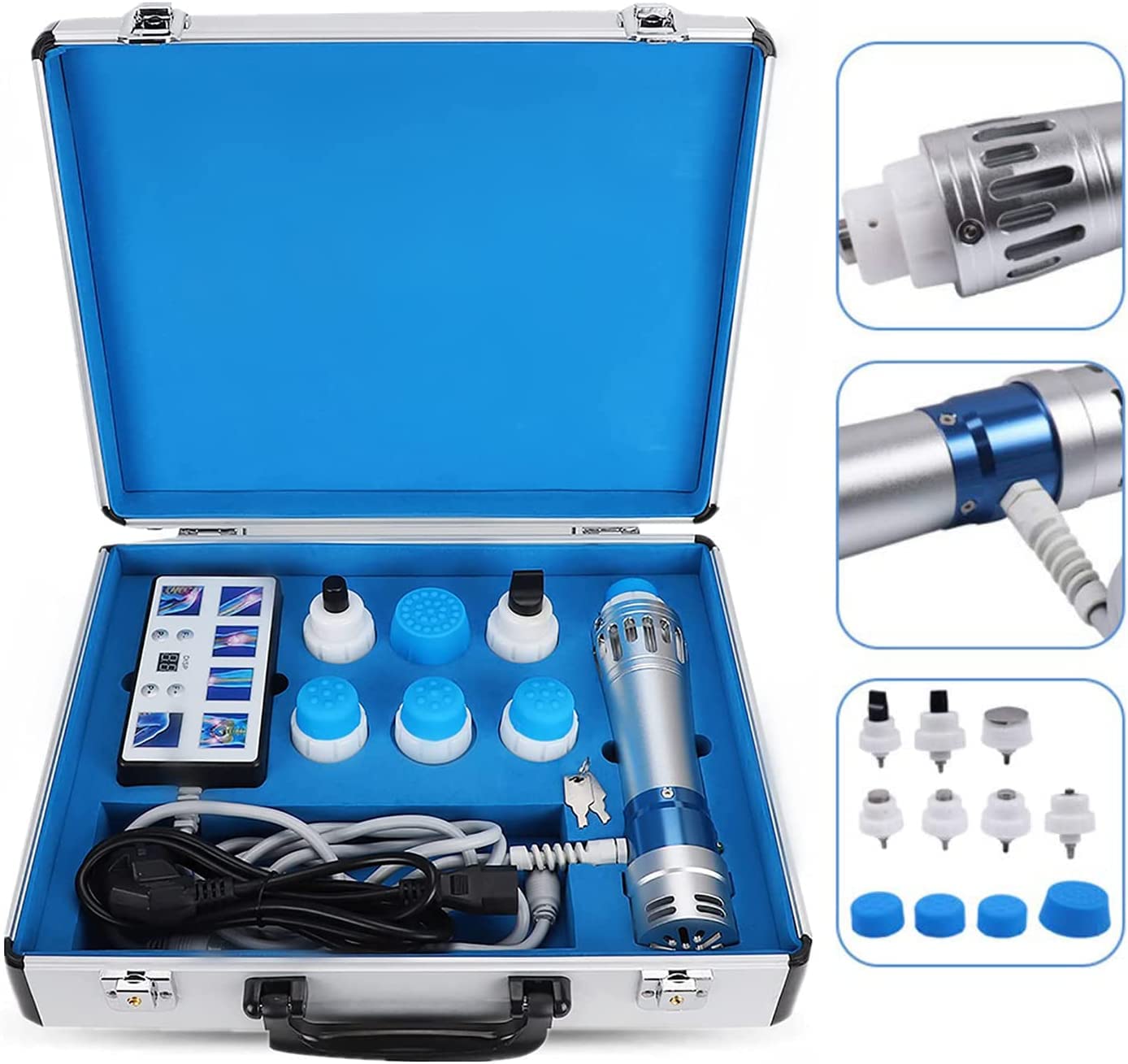 iksvmsis Shockwave Therapy Machine For ED Extracorporeal Shockwave Therapy Machine Portable Electromagnetic Physiotherapy Instrument For Pain Relief Plantar Fasciitis Treatment