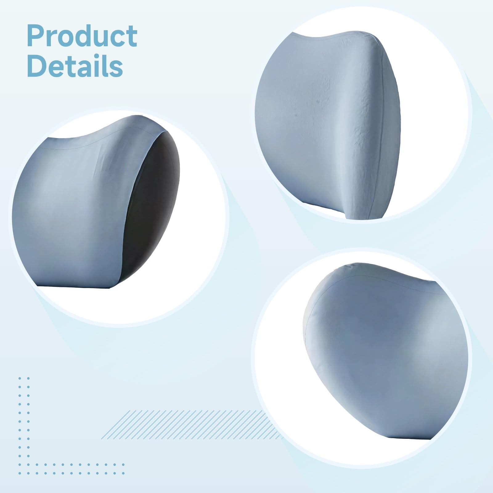 Set di cuscini in memory foam, poggiatesta e supporto lombare per il massimo comfort durante lunghi viaggi