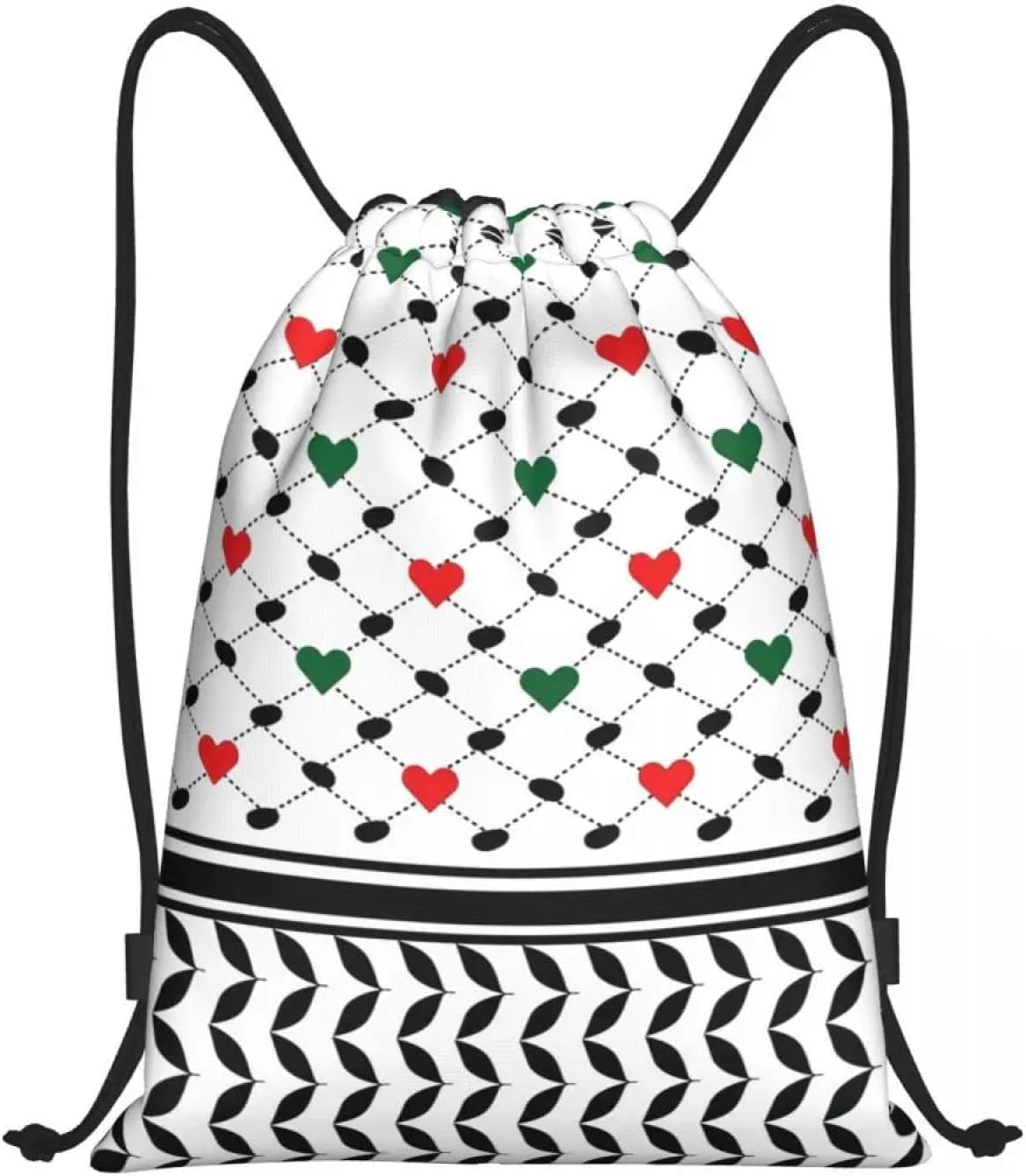 drawstring backpack PLE PS Keffiyeh Sports Backpack Gym Sackpack String Bag for Running