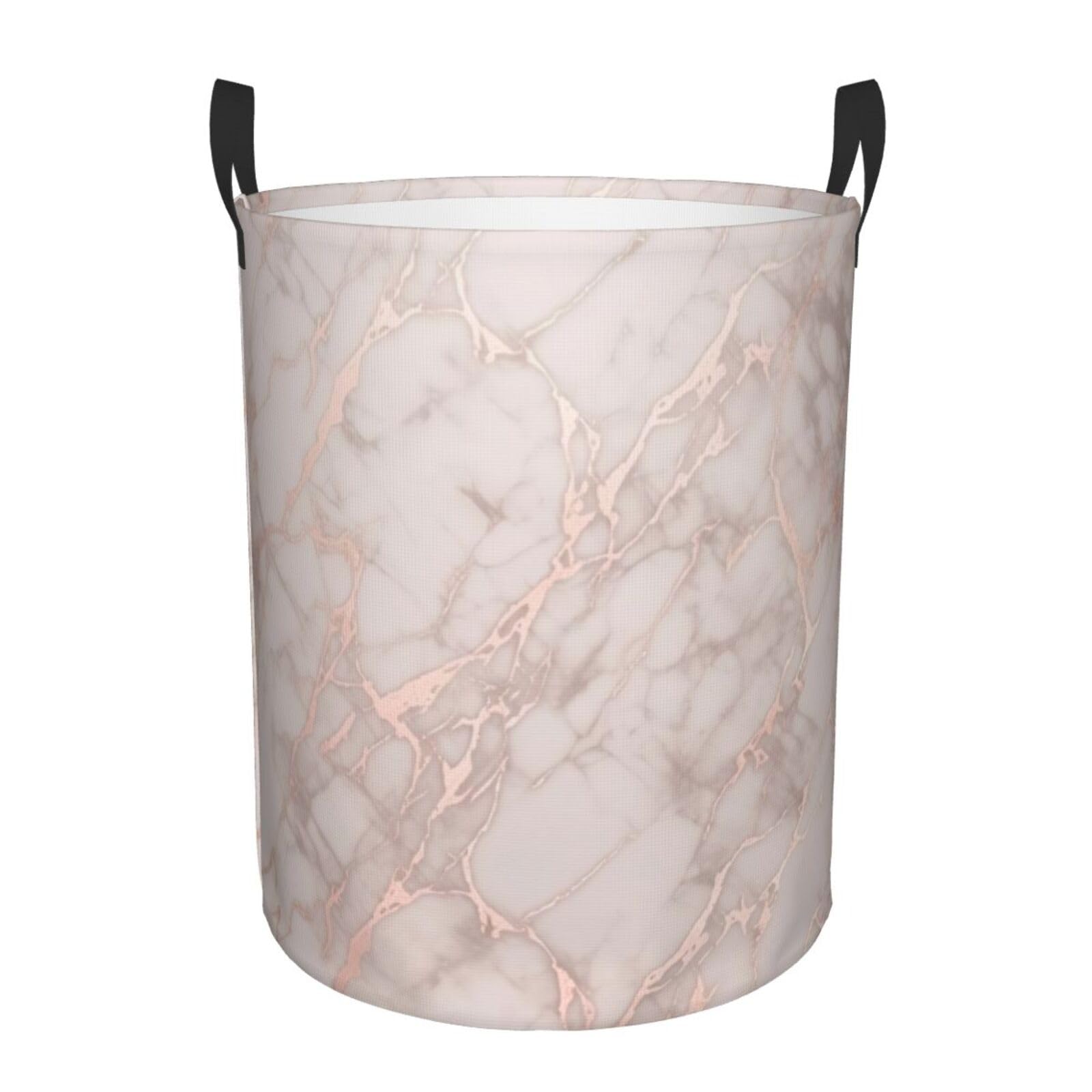 Laundry Baskets, Waterproof Oxford Fabric Laundry Hamper - Rose Gold Marble - Toys Storage Baskets Bin, Dirty Clothes Storage Hampers With Handle, Organizer Basket, Nursery Hamper, Home Decor