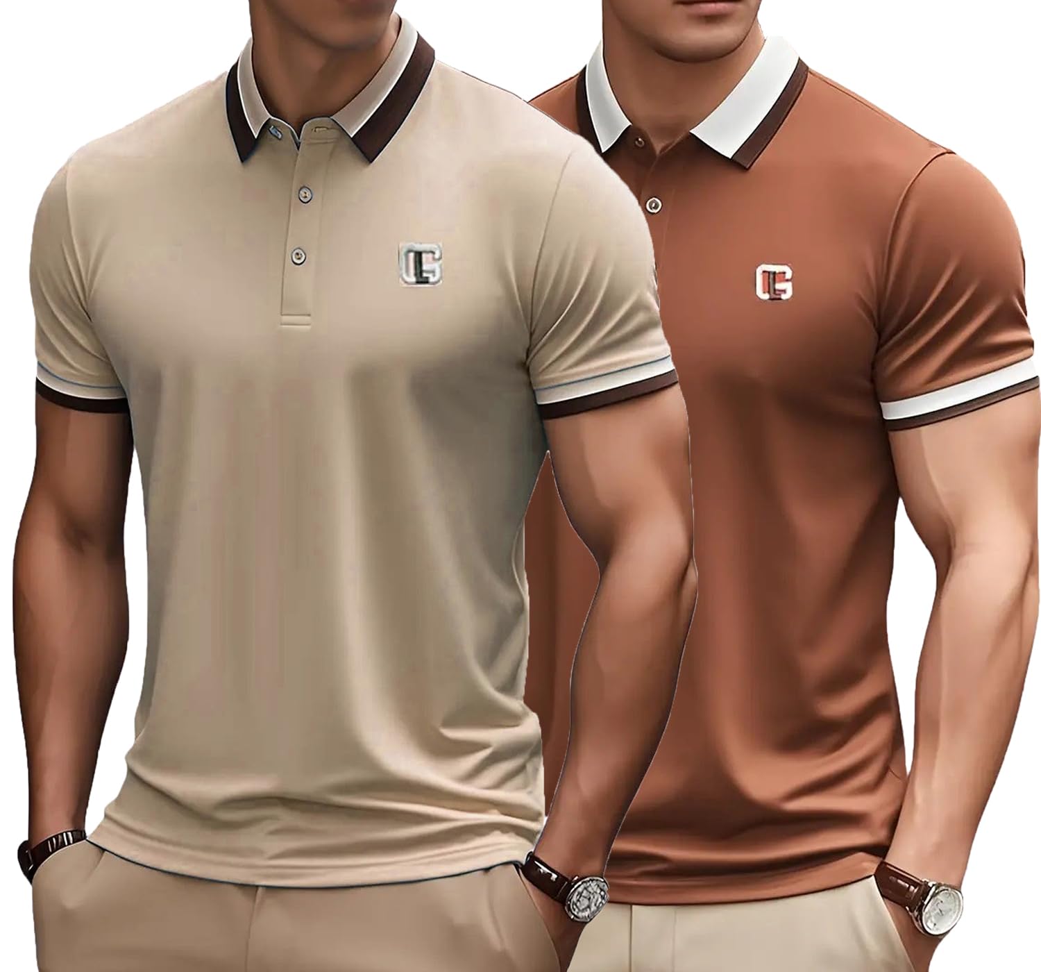 poshax Men's Solid Regular Fit Polo Shirt-picture-55