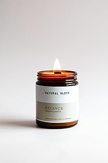 9 oz Beeswax Candle with Pure Essential Oils, Non-Toxic, Made Safe® Certified, Wooden Wick, Clean Burning (Balance)