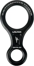 Fusion Climb Placa de alumínio com 8 decrescentes, preta, resistente