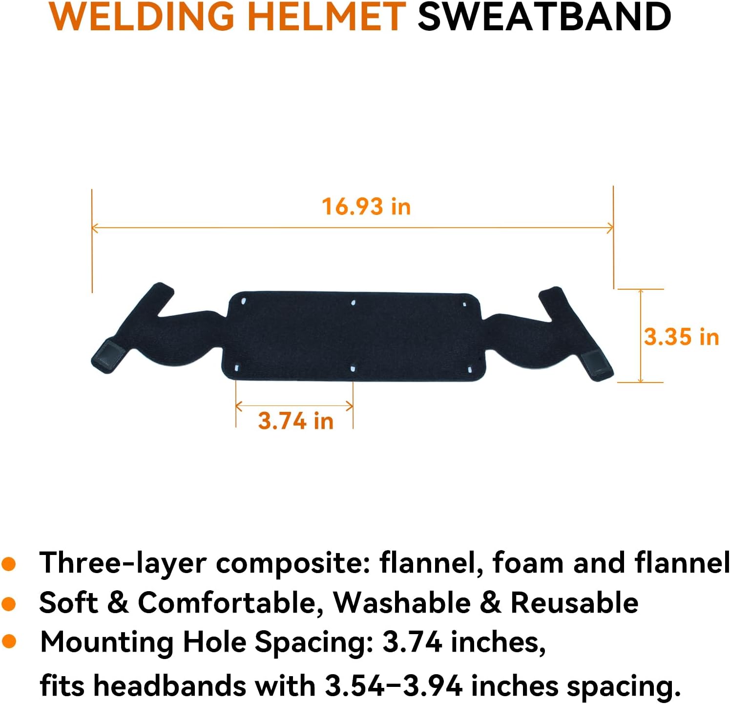 Hard Hat Sweatband - 8pcs Washable Hard Hats Sweat Bands,Flame Retardant Cotton Construction Hardhat Liners for Men,3-Layer Welding Helmet Sweatband,Hard Hat Accessories for Welding Headgear
