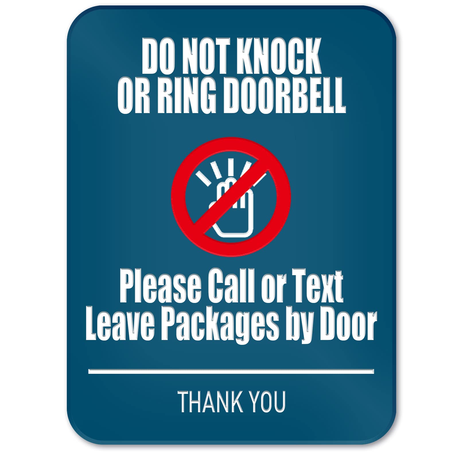 Amazon.com: Do Not Knock or Ring Doorbell Sign Blue 6"x8" ?Self Adhesive  Door Wall Sign for Offices Businesses House Home : Tools & Home Improvement