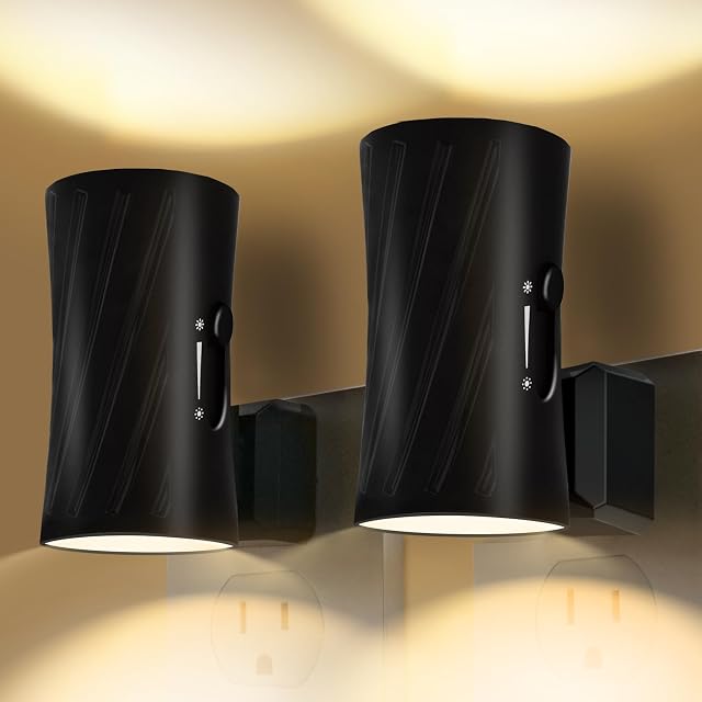 LED Plug in Night Light Night Lights Plug into Wall with Light Sensor 3000K 5000K Light Switch 0-100LM