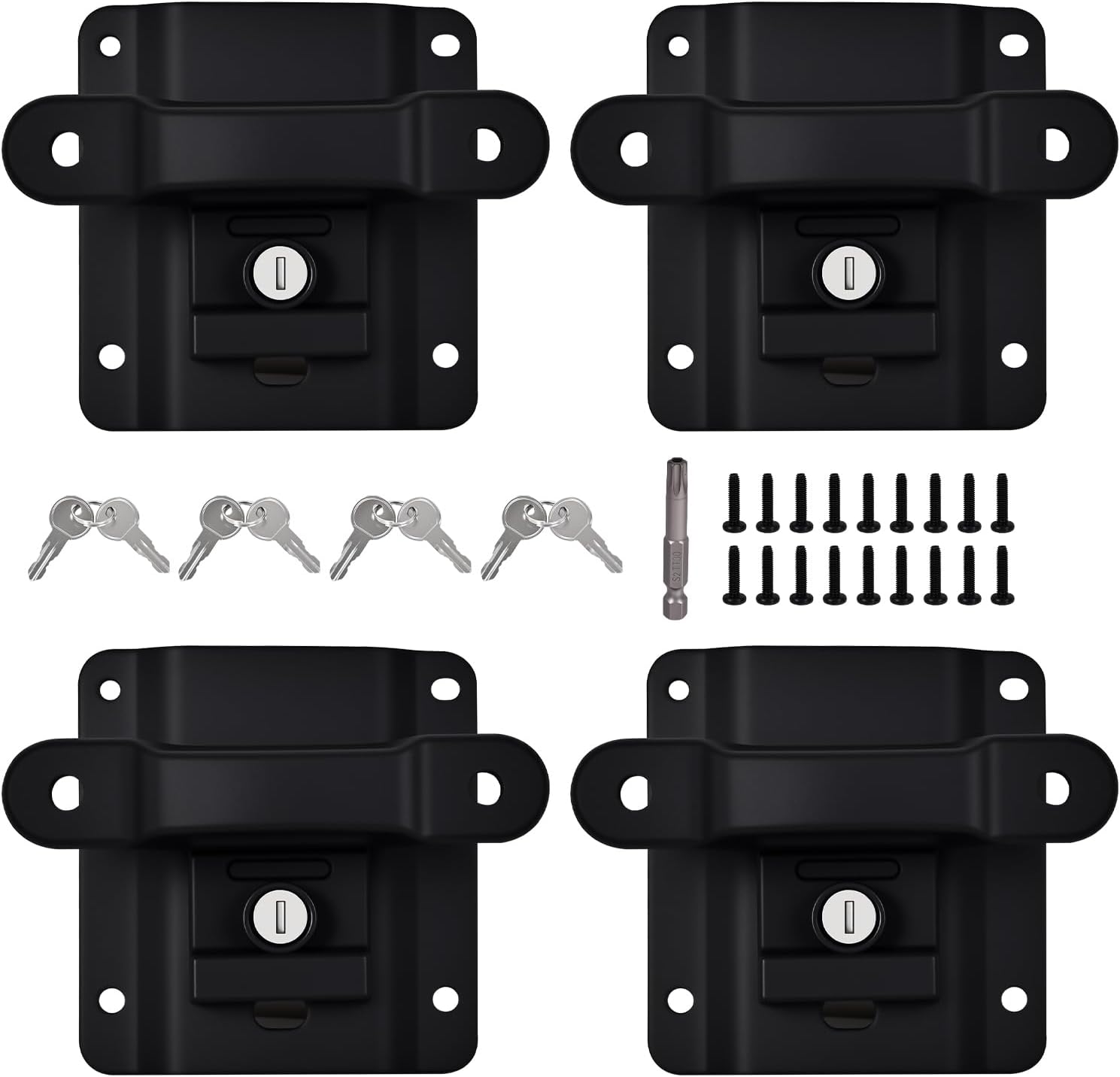4Pcs Tie Down Anchors Custom-fit for Ford F150 F250 F350 & Raptor 2026 2025-2015 (Include Lightning) Truck Trailer Heavy Duty Steel Truck Bed Tie Down for Truck Accessories Replace#FL3Z-99000A64-B